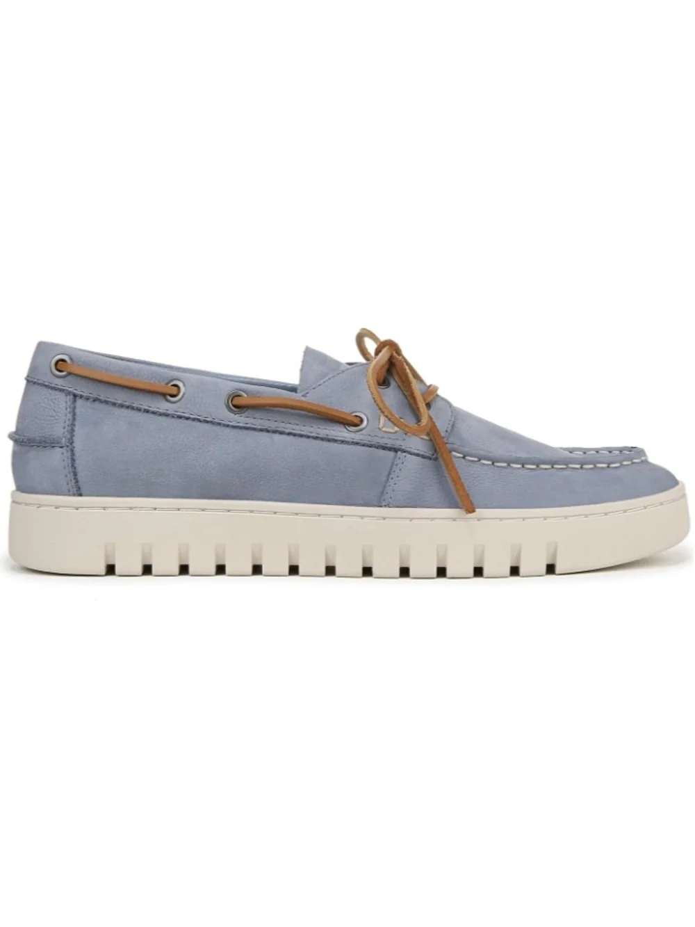 NIB Vionic Men's Uptown Boat Shoe Size 7 Blue Nubuck Leather Orthotic Loafers